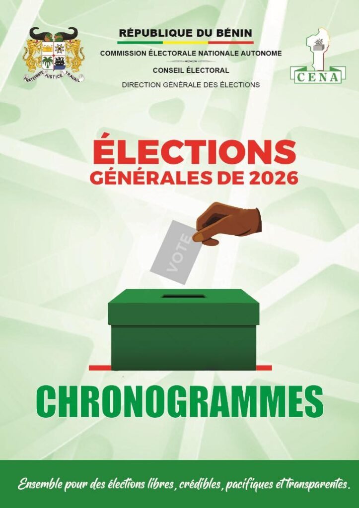 ELECTIONS GENERALE 2026: La CENA dévoile le calendrier officiel