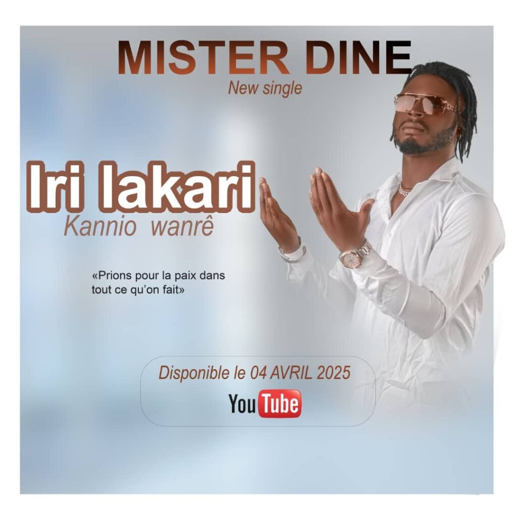 Musique : Mister Dine reviens avec »Iri Lakari… » un titre pour la paix et l’unité nationale(à découvrir) 👇