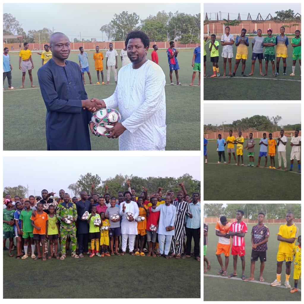 Don de matériel sportif à l’AOSP : le geste fort du jeune leader Dassouki Moutala pour soutenir la jeunesse de Parakou