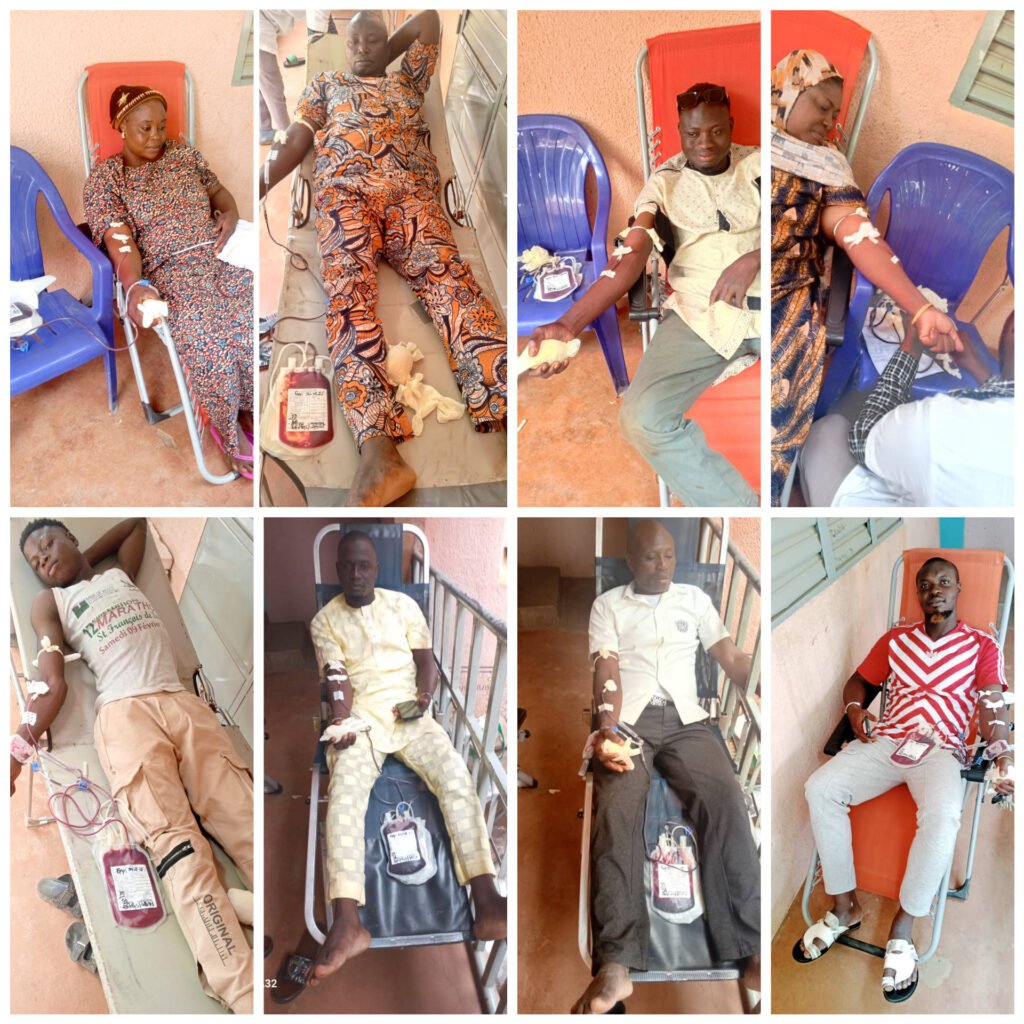 Parakou/Don de sang: Pari réussi pour la section 3 de l’UP-R au quartier Goromosso