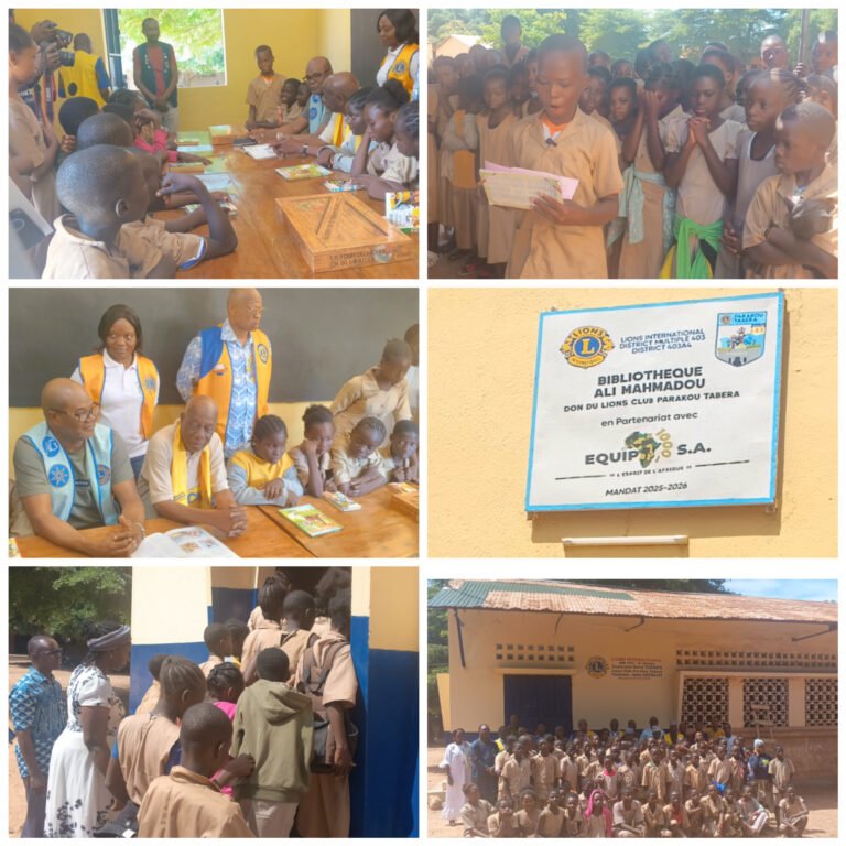 Parakou / Le Lions Club Parakou Tabera fait dons de moulins et d’une bibliothèque scolaire