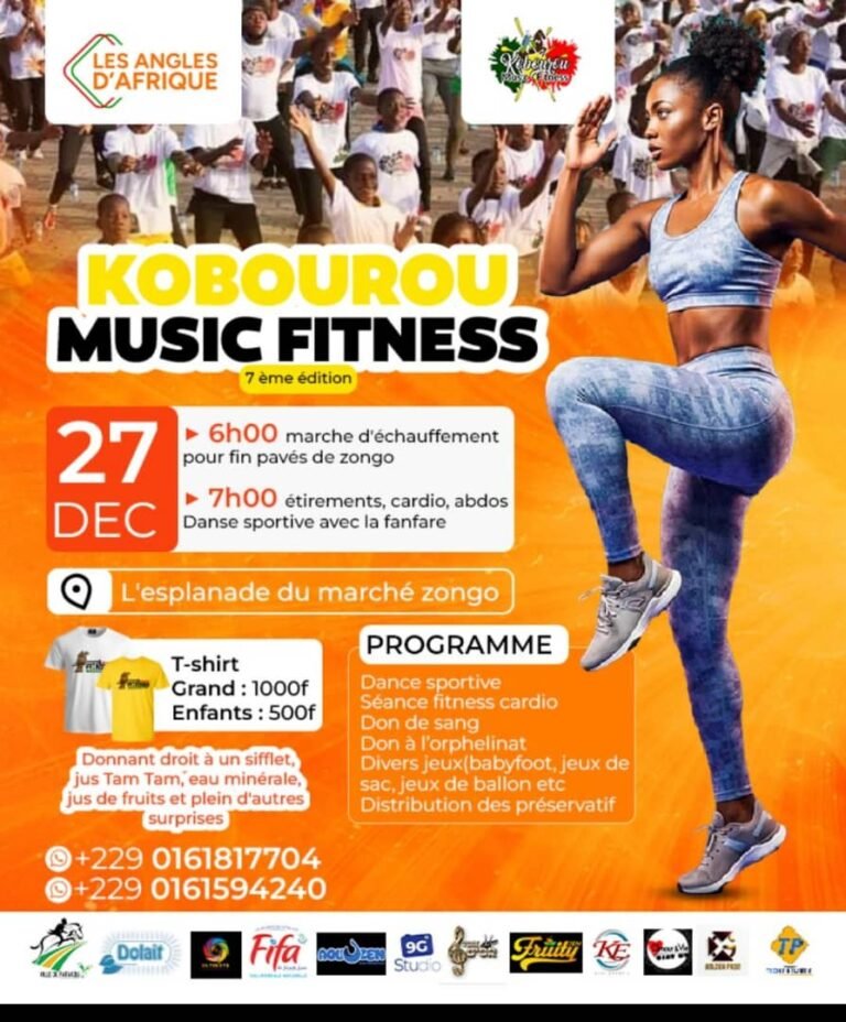 Parakou/ 7è édition “Kobourou Music Fitness”: Le plus grand événement sportif ouvert débarque ce 27 décembre.
