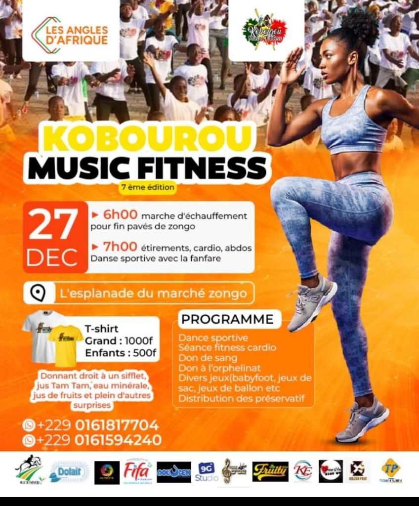 Parakou/ 7è édition “Kobourou Music Fitness”: Le plus grand événement sportif ouvert débarque ce 27 décembre.