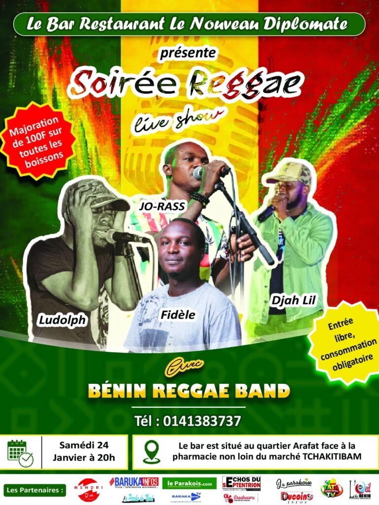 Musique/Parakou: En mode roots Le Nouveau Diplomate annonce une soirée Reggae tout feu tout flamme