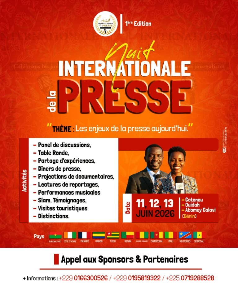 Bénin : L’essentiel à savoir sur la Nuit Internationale de la Presse