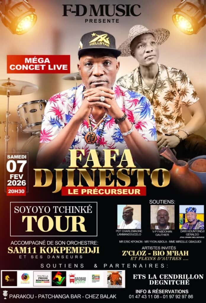 Musique: Après le lancement de son 5è Album, Fafa Djinesto en méga concert live ce 07 février prochain