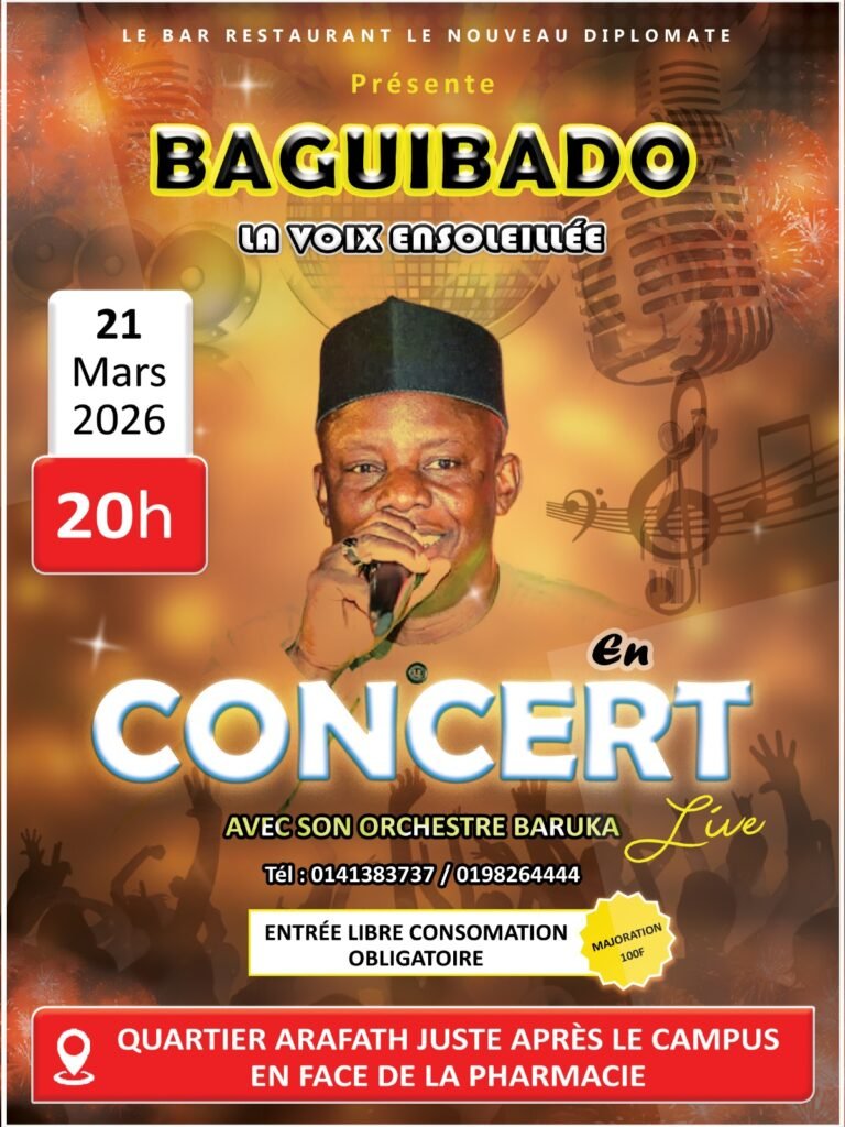 RAMADAN 2026: L&rsquo;artiste Baguibado en concert live au Nouveau Diplomate le 21 mars prochain.