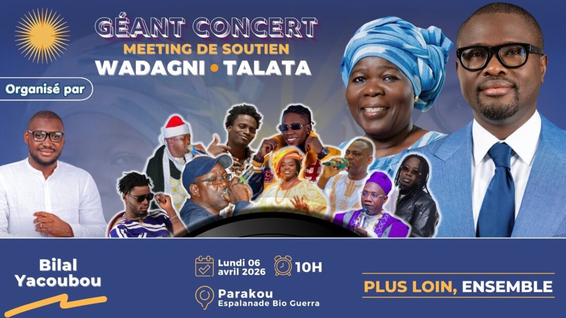 PRÉSIDENTIELLE 2026 : Parakou en show demain avec le géant concert de soutien au duo Wadagni-Talata à la Place Bio Guerra.