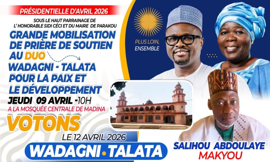 Présidentielle 2026 : Une grande prière pour porter le duo Wadagni-Talata demain à la mosquée de Madina