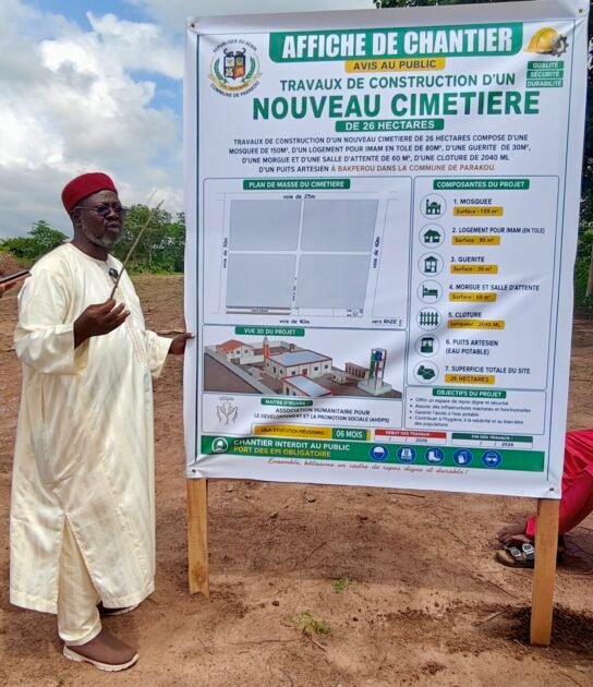 Nouveau cimetière musulman de Parakou : L&rsquo;ONG AHDPS, l&rsquo;Association TemBI et la Mairie lancent un ambitieux chantier à Bapkerou